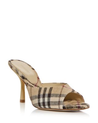 サンダル・ミュール BURBERRY high heels mule Burberry Women's Check Mews Sandals | Bloomingdale's