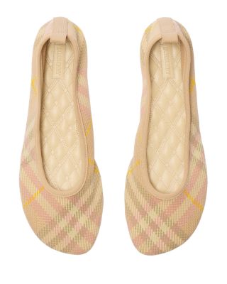 Women's Check Knit Baby Ballet Flats