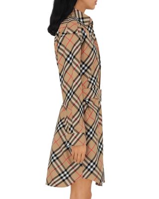 Check Cotton Shirt Dress