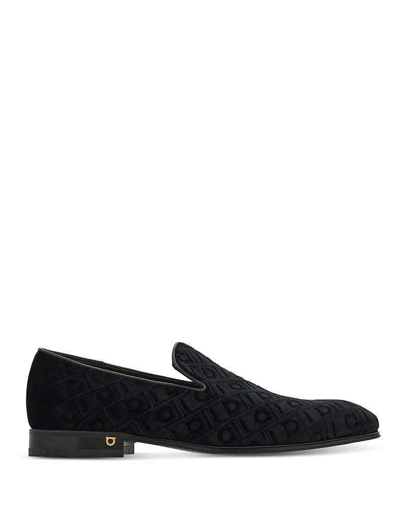 Ferragamo Men's Berry Tex Velvet Loafers