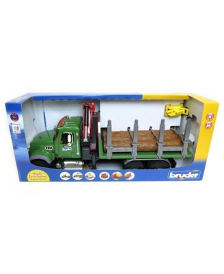  1/16th Mack Granite Log Truck with Knuckleboom Grapple Crane - Ages 5-7