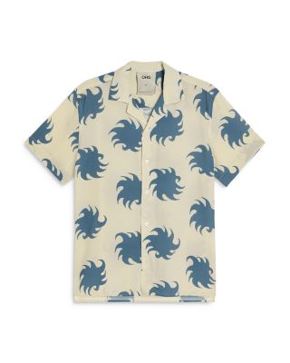 OAS - Sky Ember Printed Camp Shirt