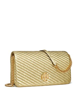 Kira Metallic Moto Quilted Leather Chain Wallet