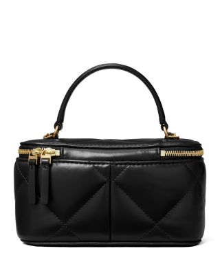 Kira Charm Diamond Quilted Leather Vanity Bag