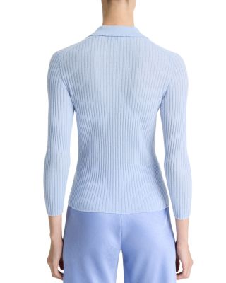 Cashmere and Mulberry Silk Polo Top