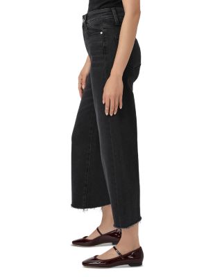 Petites Anessa High Rise Wide Leg Jeans in Black Lotus