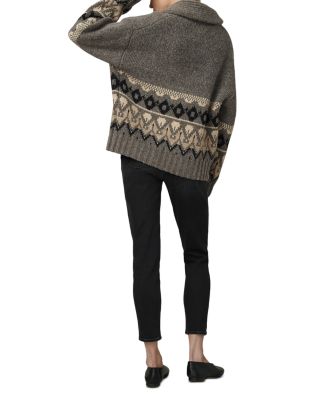 The Inga V Neck Fair Isle Cardigan Sweater