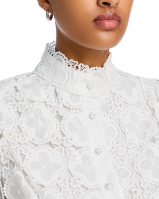 Floral Lace Mock Neck Mini Dress -Exclusive