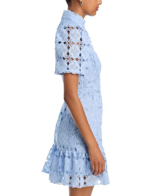 Floral Lace Mock Neck Mini Dress -Exclusive