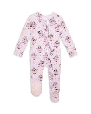 Posh Peanut - Girls' Philomena Ruffled Zippered One Piece Footie - Baby