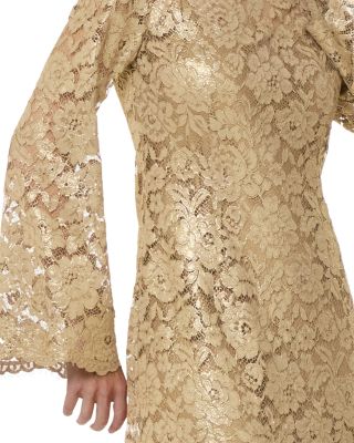 Metallic Lace Mini Dress