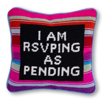 Furbish Studio Rsvp Needlepoint Pillow, 11 x 11