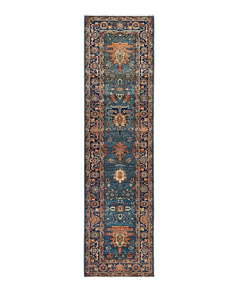 Bloomingdale's Serapi M1999 Runner Area Rug, 2'6 X 9'8 In Light/blue