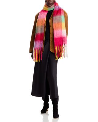 Color Block Plaid Scarf 