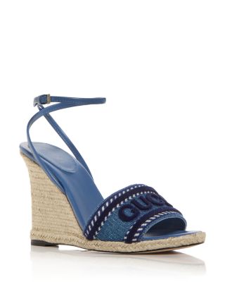 Gucci - Women's Logo Espadrille Wedge Sandals
