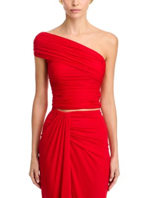 Ranada Ruched One Shoulder Top