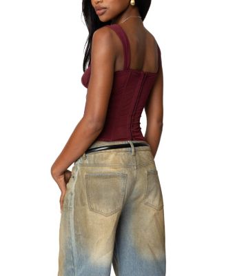 Marcella Wide Strap Mesh Corset