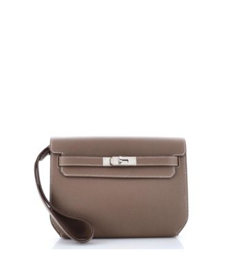 Pre-Owned Hermes 25 Kelly Depeches Pouch Togo