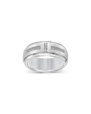 Men&#39;s Diamond Band in Tungsten &amp; Sterling Silver, 0.31 tcw