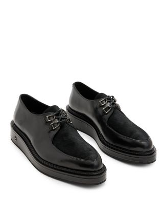 JOHN VARVATOS Black Leather Sz 11 M Lace‎ Up Oxford Derby Dress Shoes JOHN VARVATOS Size 9.5 Black Leather Derby Lace-Up Shoes For  main image 2