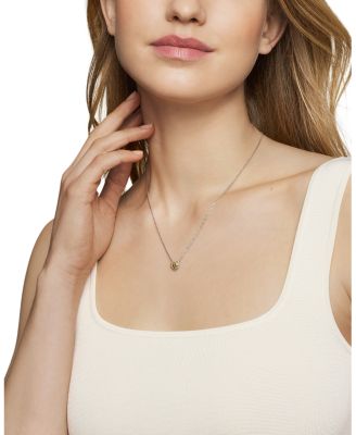 Cable Cookie Classic Heart Necklace with 18K Yellow Gold