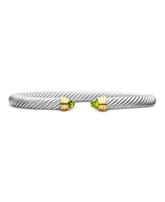 Cable Classics&reg; Bracelet with Peridot and 14K Gold, 5mm