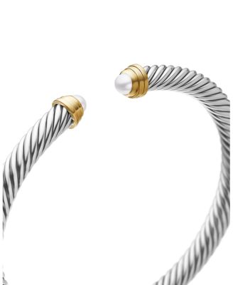 Cable Classics&reg; Bracelet with Cultured Freshwater Pearls and 14K Gold, 5mm