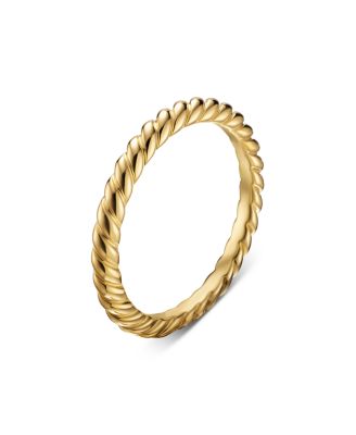 18K Yellow Gold DY Unity Cable Band Ring
