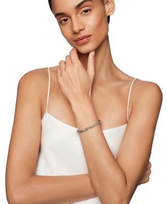 Cable Buckle Bracelet with Diamonds, 5mm