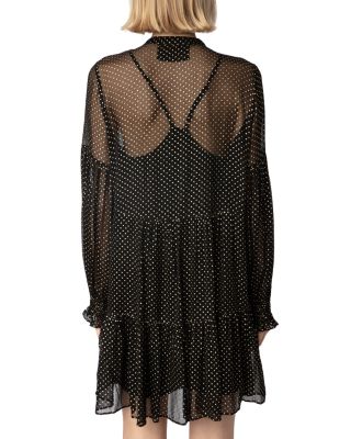 Randy Mousseline Sparle Noir Dress