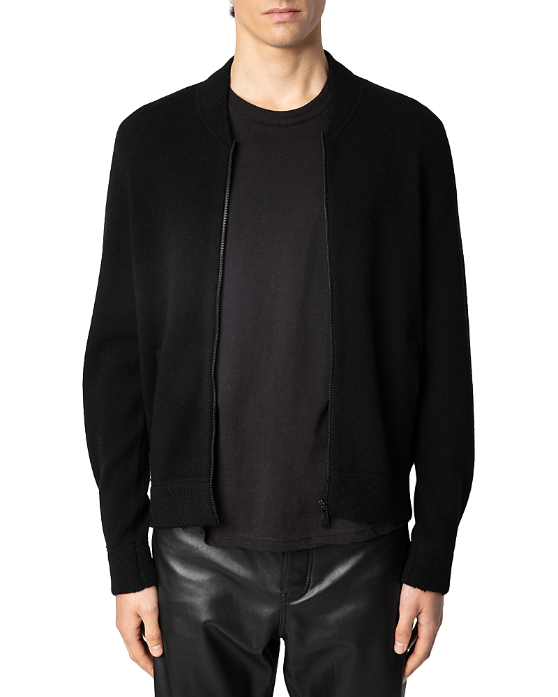 Zadig & Voltaire Cashton Wool Cardigan In Noir