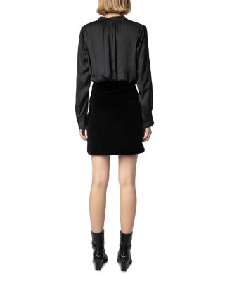 Jinette Velvet Mini Skirt