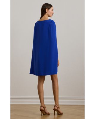 Cape Georgette Cocktail Dress