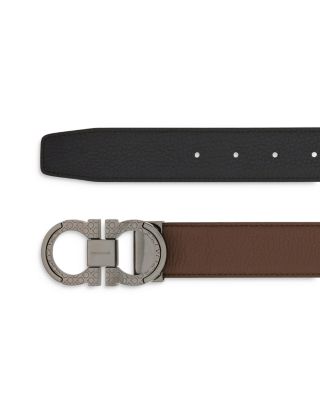 Men's Double Gancini Reversible Leather Belt