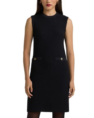 St. John - Textured Stretch Knit Sleeveless Dress