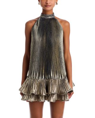 Soleil Pleated Mini Dress