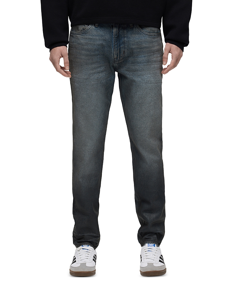 Hudson Jeans Zack Skinny Fit Jeans In Coated Charcoal