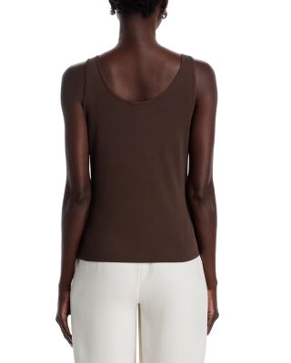 Stretch Silk Jersey Scoop Neck Tank