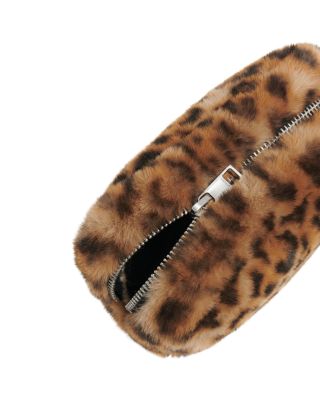 Noor Leopard Faux Fur Pochette