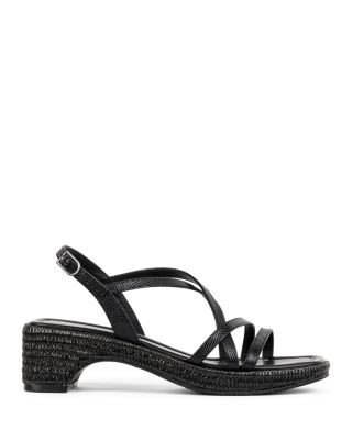 Women's Slip On Strappy Espadrille High Heel Sandals