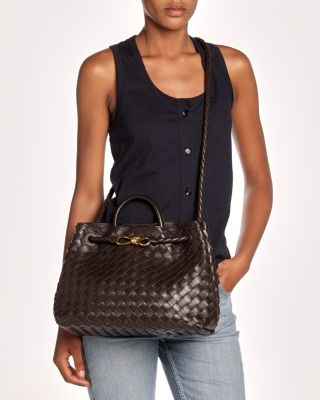 Medium Andiamo Intrecciato Leather Shoulder Bag
