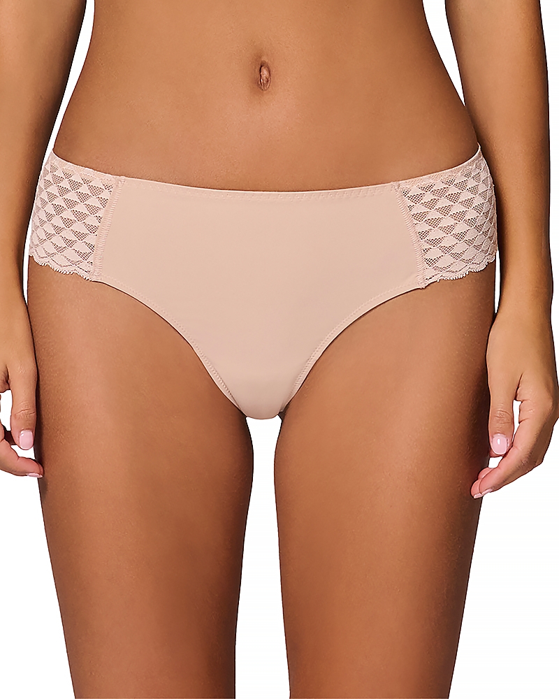 Simone Perele Subtile Lace Trim Boyshorts In Peau Rose