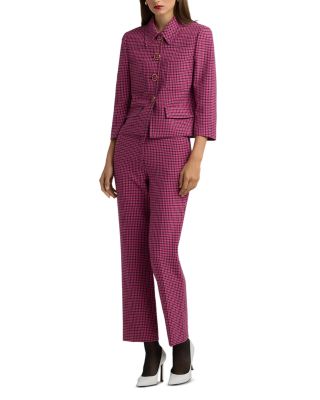 St. John - Stretch Mini Plaid Jacket & Pants