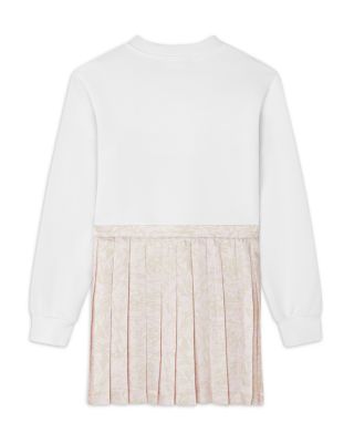 Girls' Barocco Medusa Studs Embroidery Twill Fleece Dress - Little Kid, Big Kid