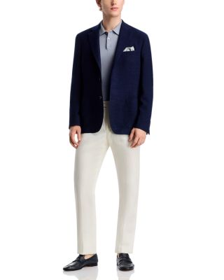 Wool Pique Jersey Slim Fit Unstructured Sport Coat