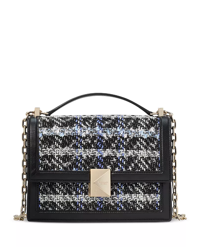 kate spade new york Deco Plaid Tweed Chain Shoulder Bag
