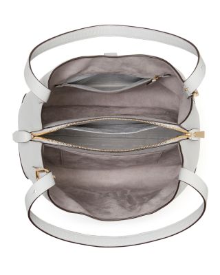 Deco Pebbled Leather Medium Shoulder Bag 