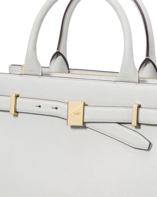 Deco Pebbled Leather Medium Satchel 