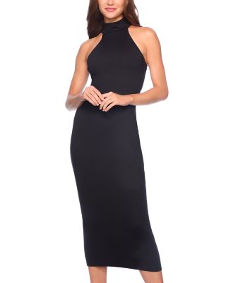 Mock Neck Midi Dress