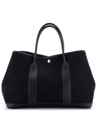 Pre-Owned Hermes 36 Garden Party Tote Toile and Leather
